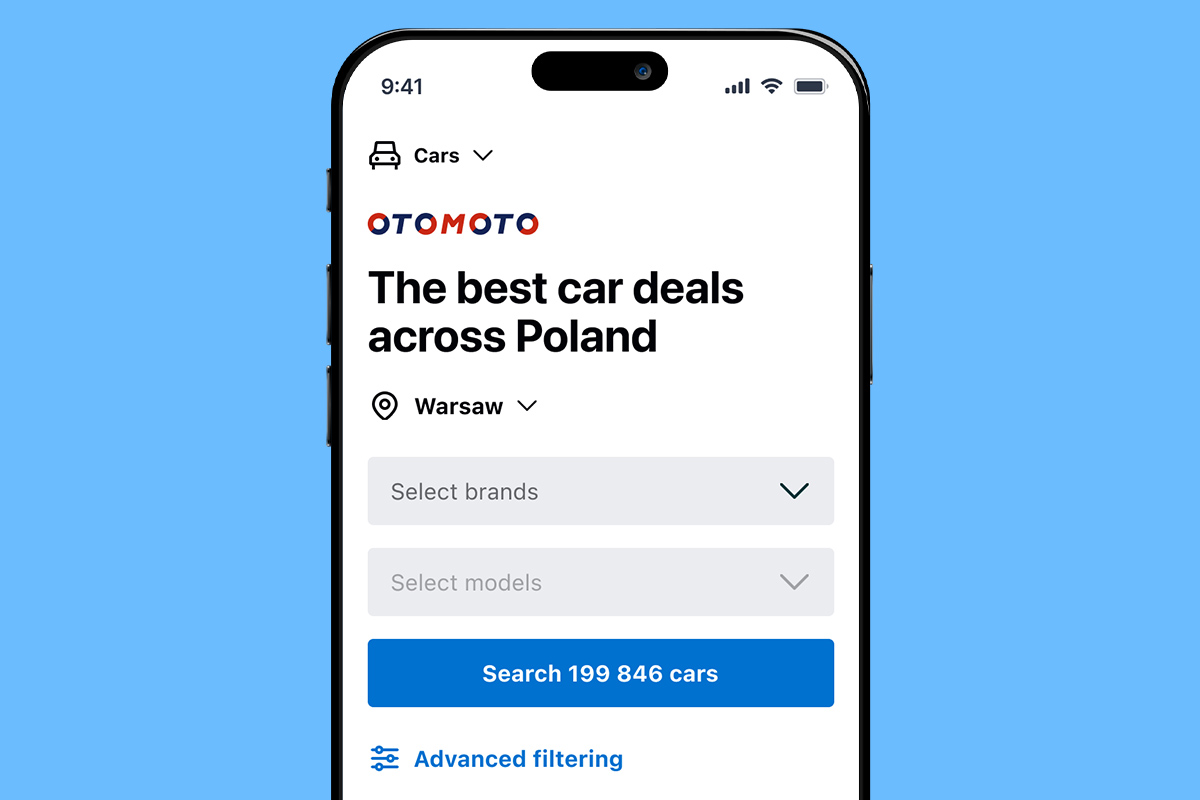 Design prototype of OLX Motors' redesigned product experience.